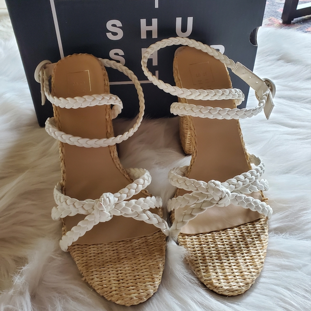 Vici Rosa Braided Raffia Heeled Sandal